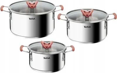 Produktbild von Tefal OptiSpace Topfset 6-tlg. Edelstahl Induktion + Deckel ZO7-MTDC1 18 cm