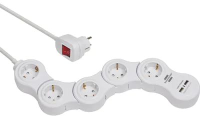 Produktbild von Brennenstuhl Vario - 1,4 m - 5 AC-Ausgänge - Indoor - Typ F - Typ F - IP20
