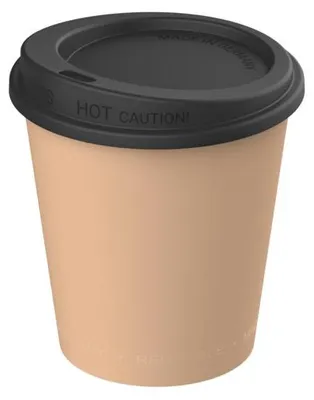 Obrázek produktu pro Kelímek na kávu "ToGo" 200 ml bez BPA - chuťově neutrální kelímek pro opakované použití - 100% recyklovatelný kelímek na kávu s bezpečným uzávěrem - odolný hnědý/černý