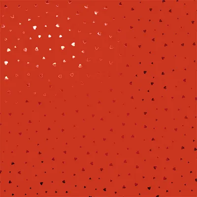 Produktbild von Geschenkpapier mit metallic glänzenden Herzmuster 70cm x 2m Rolle Rot