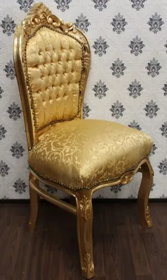 Produktbild von Casa Padrino Barock Esszimmer Stuhl Gold Muster / Gold - Antik Stil Barock Möbel