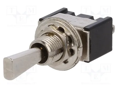 Obrázok produktu pre 1x Spínač pákový, 3A/250VAC, typ TSM123F1, polohy: zapnuté (ON) - vypnuté (OFF) - zapnuté (ON)