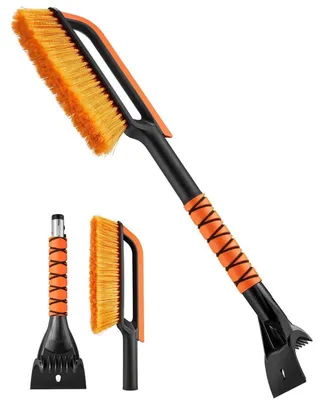 Obrázok produktu pre Odstraňovač ľadu na auto s metlou, dĺžka 69 cm, odnímateľná hlava, hliníková rukoväť