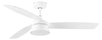 Zdjęcie produktu dla Energooszczędny wentylator sufitowy z oświetleniem LED i pilotem Bronx White 132 cm