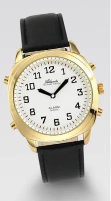 Produktbild von Atlanta  Sprechende Armbanduhr Quartz, mit Weckfunktion, Repetition, optionales Stundensignal; 8908-9