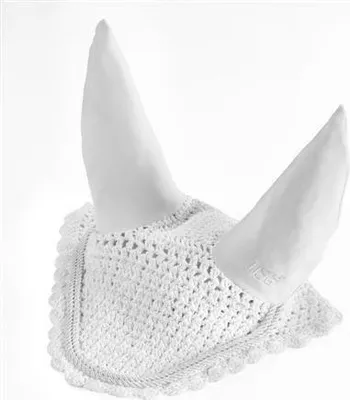 Produktbild von Fliegenhaube Baumwolle, Farbe:weiß, Groesse:Pony/Vollblut