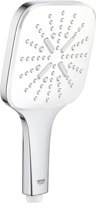 Produktbild von GROHE Vitalio SmartActive 130 Cube, Duschkopf wassersparend, 9l pro Min (Handbrause mit 3 Strahlarten, Antikalk-System, Universalanschluss passend zu Standard-Duschschläuchen), chrom, 26595000