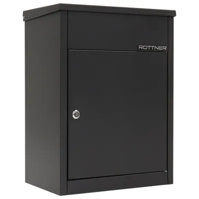 Obrázek produktu pro Schránka na balíky Rottner Parcel Keeper 500 černá | Válcový zámek | 38 x 53,5 x 25 cm