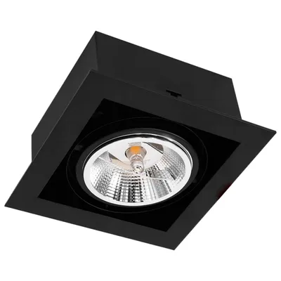 Obrázek produktu pro Povrchové bodové svítidlo MasterLED AR111 GU10 kulaté 180x180x120mm 35W IP20 černé - ideální do obývacího pokoje, kanceláře, chodby - otočné