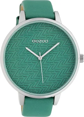 Produktbild von Oozoo Damen Lederarmband Uhr Timepieces grün Analog Quarzuhr UOC10406
