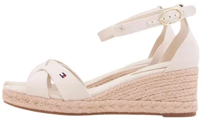 Zdjęcie produktu dla Tommy Hilfiger Hemp Crossover Strap Wedge Espadrilles, Espadryle, Damski, Dorosły, Beżowy, Classic beige, Klamra