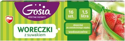 Imagen del producto de 6 bolsas reutilizables Gosia de 1,5 litros - 16 unidades.