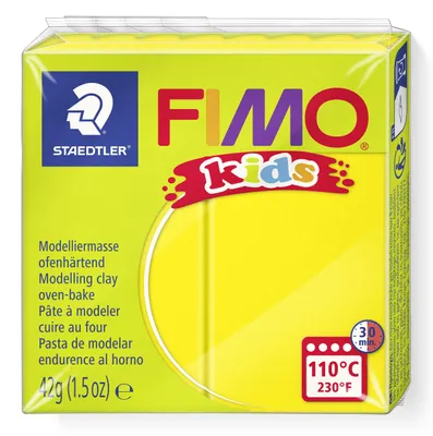 Produktbild von STAEDTLER FIMO kids 8030 ofenhärtende Modelliermasse Einzelprodukt, 42g, gelb