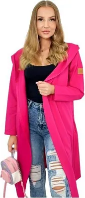 Immagine prodotto di Cappotto lungo con cappuccio color fucsia