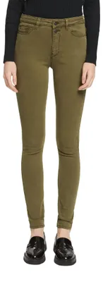 Productafbeelding van 33028 Esprit, High Rise Skinny, damesjeans, stretchdenim, mosgroen, maat W 28, lengte 32