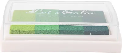 Obrázok produktu pre Ausla - pečiatkový blok, bezpečný hubkový atrament, päť gradientných farieb na scrapbooking a remeselné projekty (zelený gradient)