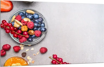 Produktbild von Herdabdeckplatte Glaskeramikkochfeld-Abdeckung Spritzschutz Glas 80x52 Obst