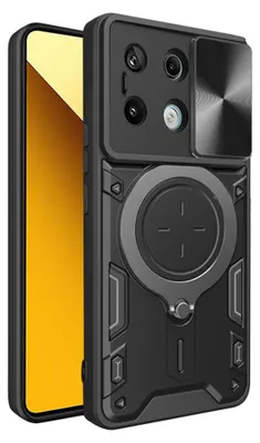 Produktbild von Techsuit CamGuard Pro Back Cover Hülle für Xiaomi Redmi Note 13 5G - Schwarz