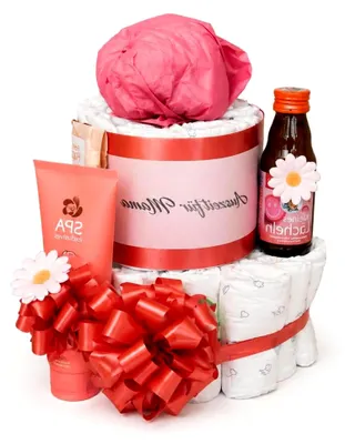 Produktbild von Windeltorte | Entspannung für die Mutter | Geschenk für Mama und Baby zur Geburt