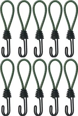 Produktbild von 10 Stück Haken Kordelzug Elastische Seilschnallen Starke Tragfähigkeit Weit verbreitete Outdoor-Zeltseil-Überdachungszelt-Clips Campingbedarf