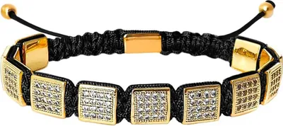 Produktbild von Armband mit Quadratischen Plättchen - Gold