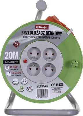 Immagine prodotto di Activejet AJE-PB/20M reel extension cord 20m