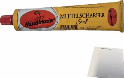 Produktbild von Händlmaier Mittelscharfer Senf (200ml Tube) + usy Block