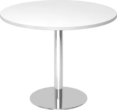 Produktbild von bümö Pausentisch groß STF - Nachbildung: Weiß, Gestell: Chrom