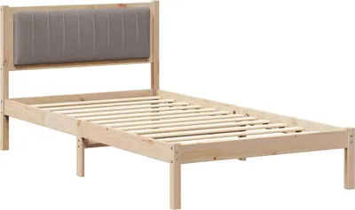 Obrázek produktu pro vidaXL Rám postele s čalouněným čelem Taupe 100 x 200 cm