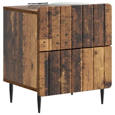 Image de Cabinet de chevet avec tiroir Bois ancien 43 x 34,5 x 49,5 cm