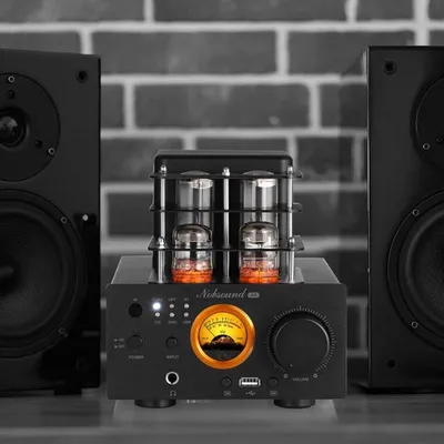 Obrázek produktu pro Hi-fi zesilovač – stereo receiver s Bluetooth 5.0, USB přehrávačem a optickým vstupem