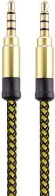 Two 3.5mm audio jacks with braided cables.