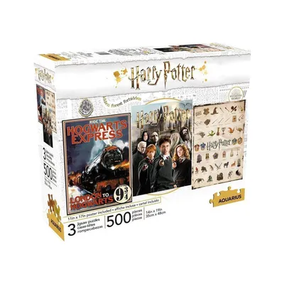 Obrázok produktu pre Harry Potter Puzzle Filmový plagát 3-pack (500 dielikov)