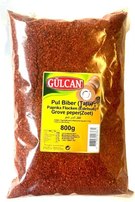 Produktbild von Gülcan Paprikaflocken EDELSÜSS - Tatli Pul Biber XXL Beutel 800g