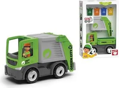 Produktbild von Spielset Multigo City-Set mit funktionierendem Müllwagen, Müllmann und Müllbehältern
