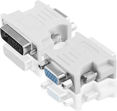 Produktbild von DVI-D 24+1 Stecker >VGA 15pol Buchse Adapter PC TV Monitor Beamer Pins Vergoldet