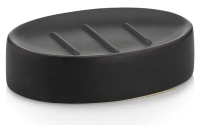 Produktbild von Seifenhalter, 12,5 x 8,5 cm, Keramik, Schwarz - Kela | Matsi