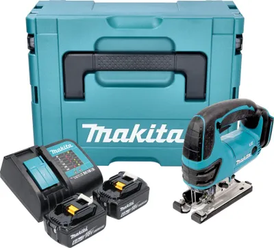 Produktbild von Makita DJV 180 SGXJ Akku Stichsäge 18 V 135 mm + 2x Akku 6,0 Ah + Ladegerät + Makpac