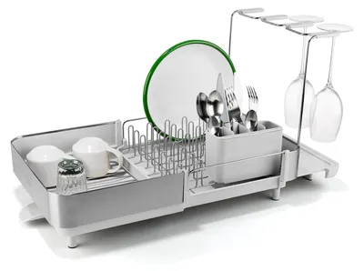 Produktbild von Joseph Joseph Extend Steel Plus Ausziehbarer Abtropfständer, Farbe:Silber