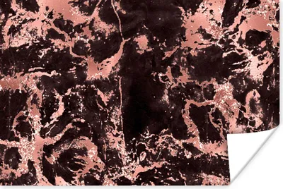 Produktbild von MuchoWow® Poster Marmor - Roségold - Steine 60x40 cm - Schlafzimmerdekoration