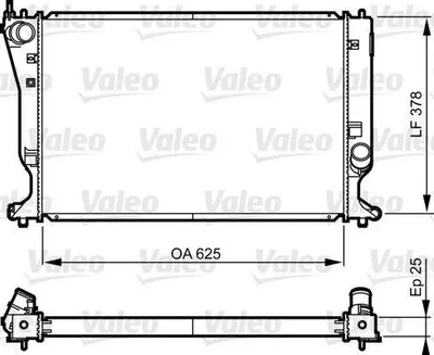 Produktbild von VALEO 735574 Kühler Wasserkühler Motorkühler für TOYOTA COROLLA (ZZE12, NDE12, ZDE12) COROLLA Kombi (E12J, E12T) COROLLA Stufenheck (E12J, E12T)
