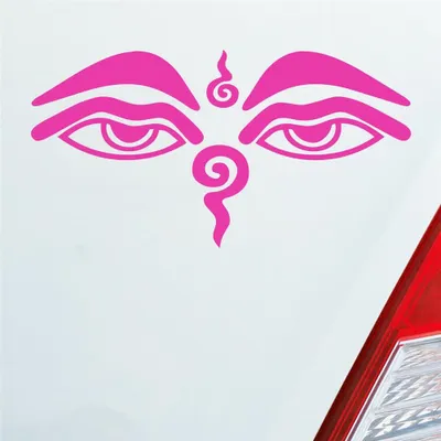 Produktbild von Auto Aufkleber Buddhismus Sehendes Auge Eye Buddha Asien 12x6 cm Pink Sticker Heckscheibenaufkleber