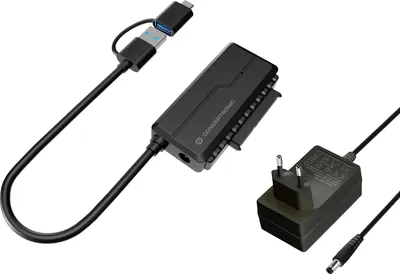 Produktbild von CONCEPTRONIC Adapter USB-A3.0/-C->SATA 2.5/3.5"      schwarz