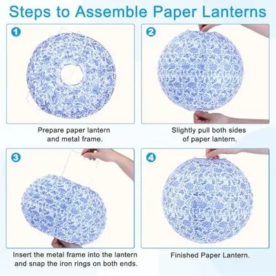 Produktbild von Set mit 6 Papierlampen für festliche Dekoration