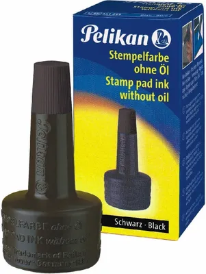 Produktbild von Stempelfarbe ohne Öl schwarz Packung mit 10 Stück