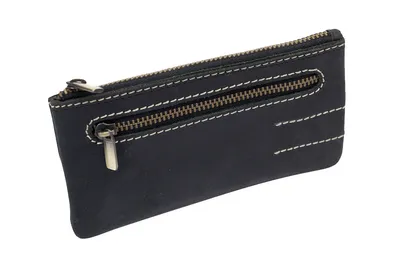 Produktbild von LEAS Schlüsseltasche extra groß mit 2 Ringen und Geschenkbox Echt-Leder, schwarz Vintage-Collection 15x8x1cm (BxHxT)