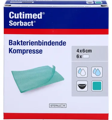 Obrázek produktu pro Cutimed Sorbact kompresy 4x6 cm 6 ks