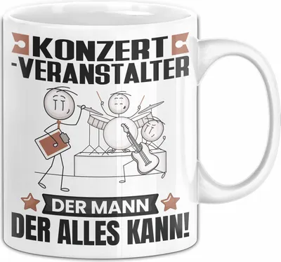 Produktbild von Konzertveranstalter Tasse Geschenk für Konzertveranstalter Der Mann Der Alles Kann Geschenkidee zum Geburtstag (Weiß)