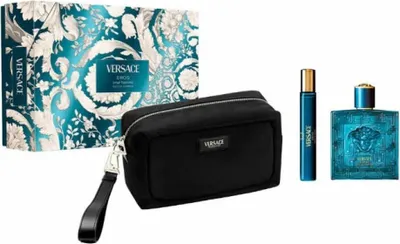 Image de Versace Eros Eau De Parfum Set 100ml+10ml & Toiletry Bag