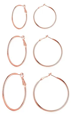 Produktbild von Große Silberne Creolen Ohrringe aus 925 Sterling Silber